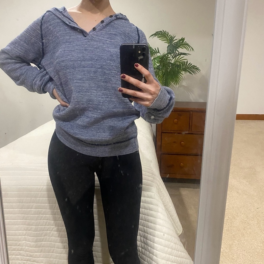 Women’s Cute Oversized Knitted Sweater, Casual & Cozy, Blue